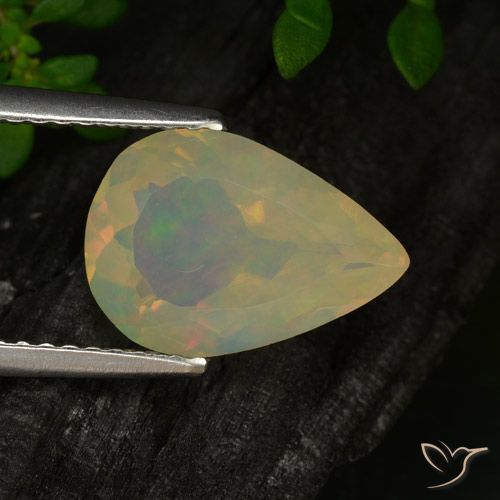 1.85ct Натуральный Многоцветный Опал, Форма груши, Полупрозрачный