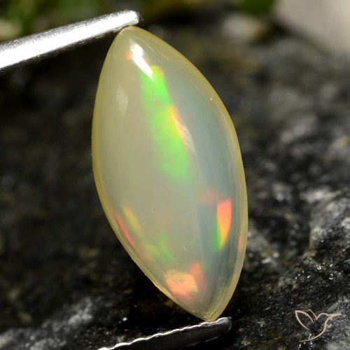1.84ct Натуральный Многоцветный Опал, Маркиза, Прозрачный