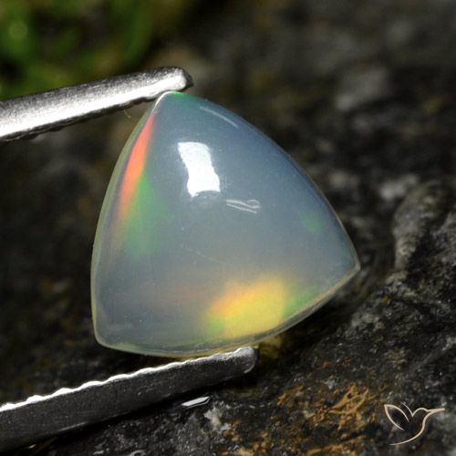 1.00ct Натуральный Многоцветный Опал, Триллион, Прозрачный