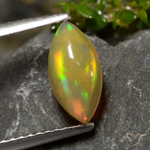 0.72ct Натуральный Многоцветный Опал, Маркиза, Прозрачный