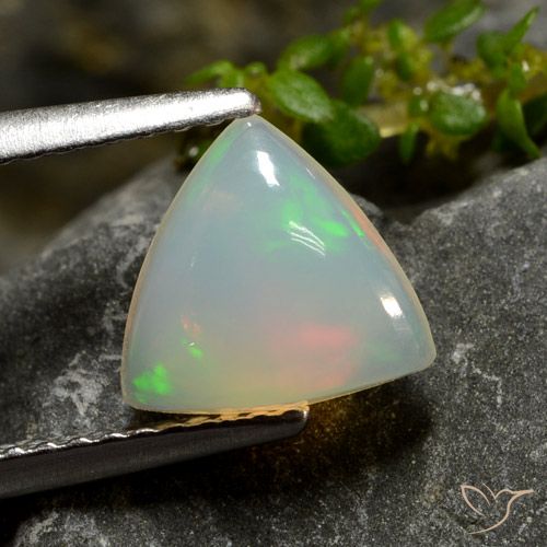 0.85ct Натуральный Многоцветный Опал, Триллион, Прозрачный