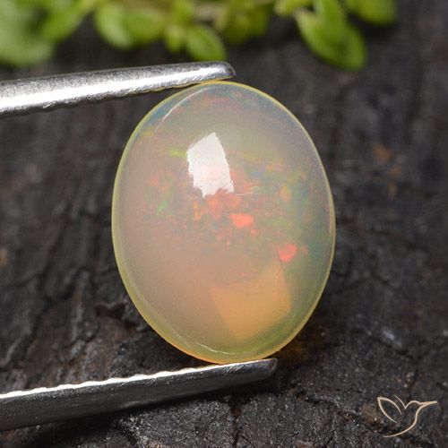 1.48ct Натуральный Многоцветный Опал, Овал, Прозрачный