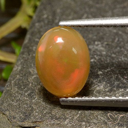 0.93ct Натуральный Многоцветный Опал, Овал, Прозрачный