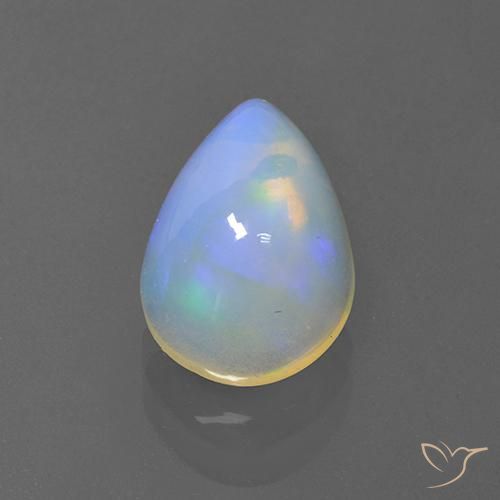 1.86ct Натуральный Многоцветный Опал, Форма груши, Прозрачный