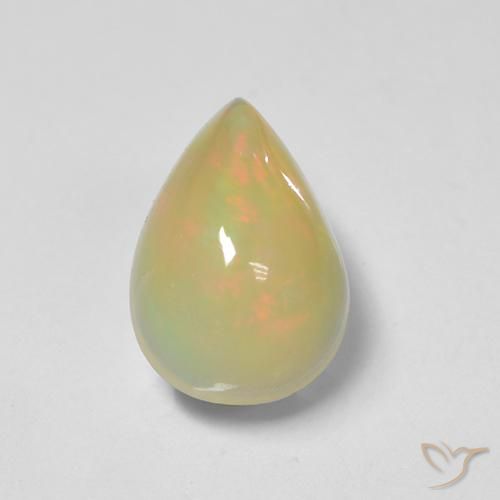 1.48ct Натуральный Многоцветный Опал, Форма груши, Полупрозрачный