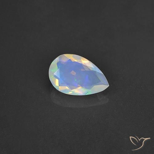 1.53ct Натуральный Многоцветный Опал, Форма груши, Прозрачный