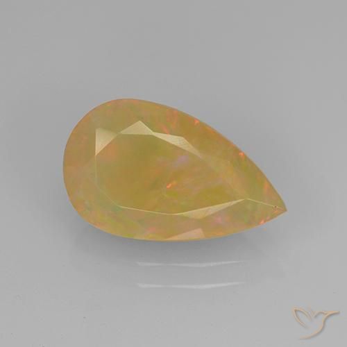 1.67ct Натуральный Многоцветный Опал, Форма груши, Полупрозрачный