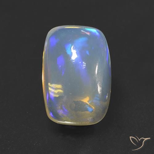 3.39ct Натуральный Многоцветный Опал, Подушка, Прозрачный
