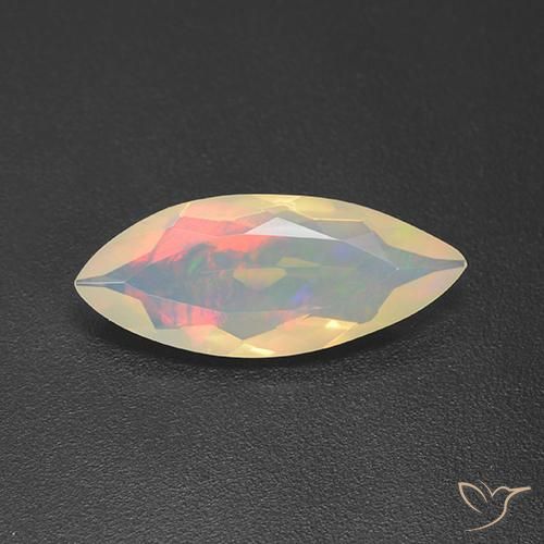 1.68ct Натуральный Многоцветный Опал, Маркиза, Прозрачный