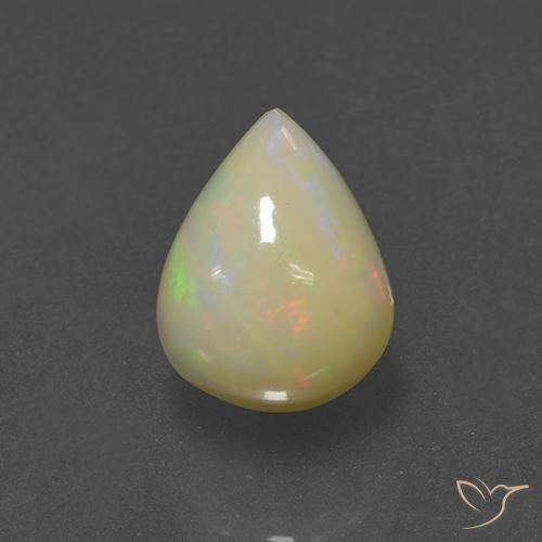 1.70ct Натуральный Многоцветный Опал, Форма груши, Полупрозрачный