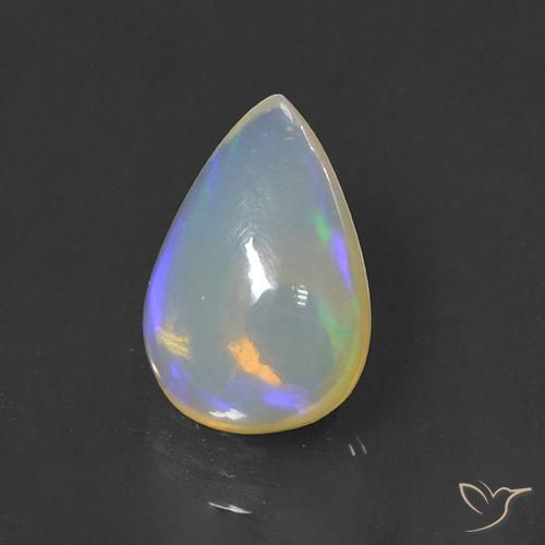2.14ct Натуральный Многоцветный Опал, Форма груши, Прозрачный