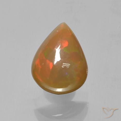1.36ct Натуральный Многоцветный Опал, Форма груши, Полупрозрачный