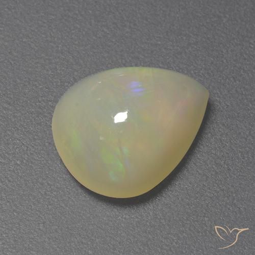 1.55ct Натуральный Многоцветный Опал, Форма груши, Полупрозрачный
