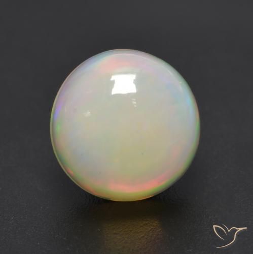 1.15ct Натуральный Многоцветный Опал, Круглый, Прозрачный