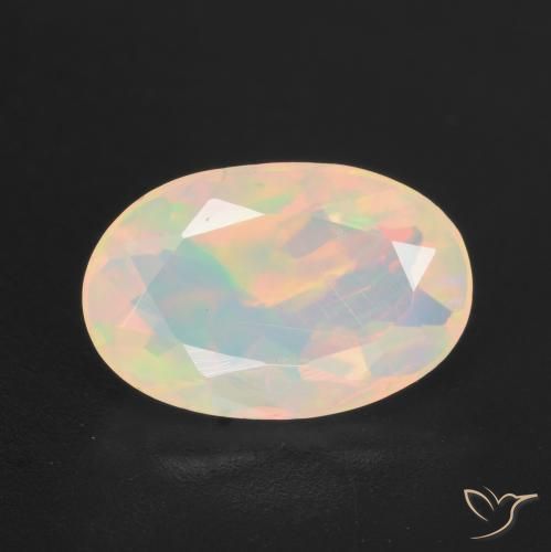 1.42ct Натуральный Многоцветный Опал, Овал, Прозрачный
