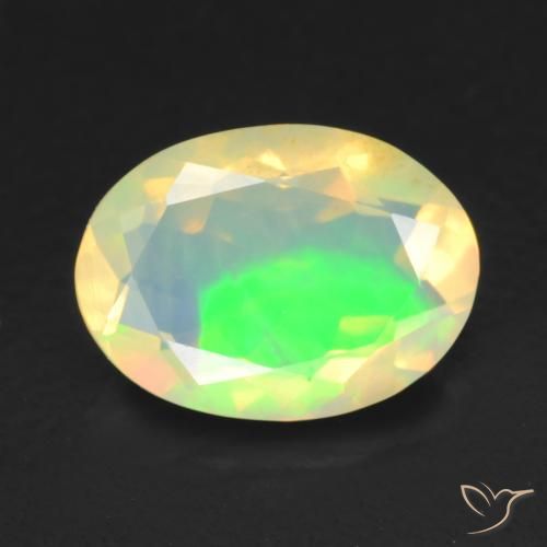 0.73ct Натуральный Многоцветный Опал, Овал, Прозрачный