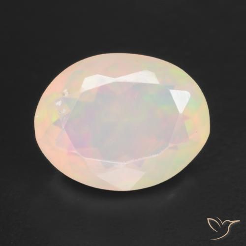 1.34ct Натуральный Многоцветный Опал, Овал, Полупрозрачный