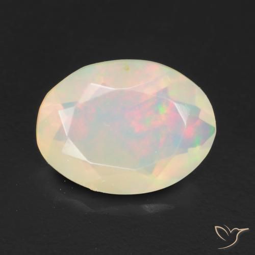 0.96ct Натуральный Многоцветный Опал, Овал, Прозрачный
