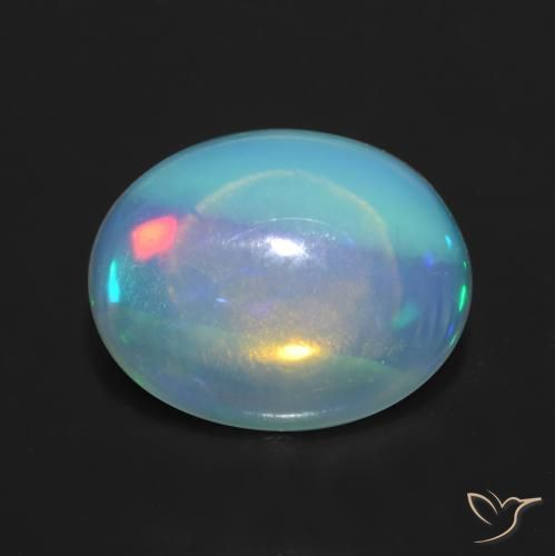 1.08ct Натуральный Многоцветный Опал, Овал, Прозрачный