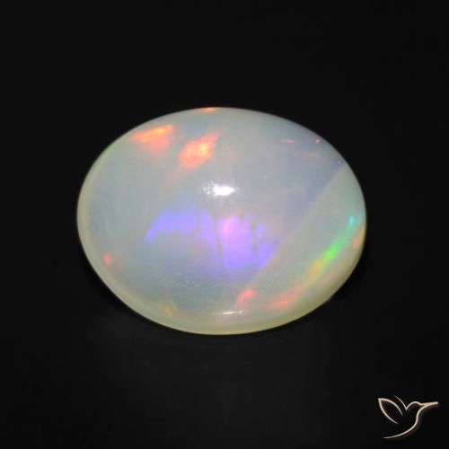 1.36ct Натуральный Многоцветный Опал, Овал, Прозрачный