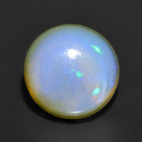 0.90 карата, натуральный Многоцветный Опал, Огранка Круг, Полупрозрачный