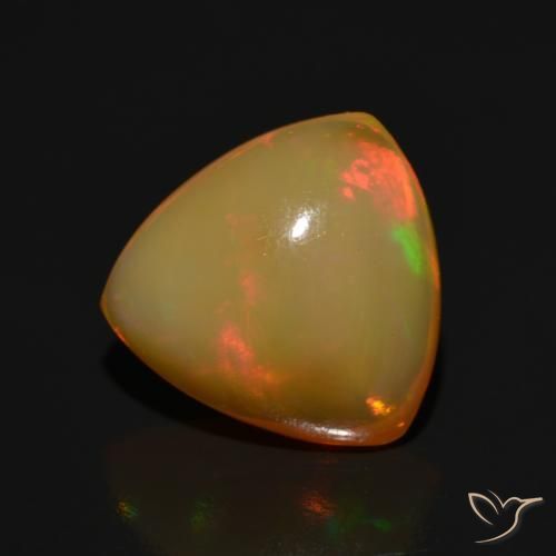 3.13 карата, натуральный Многоцветный Опал, Триллион, Полупрозрачный