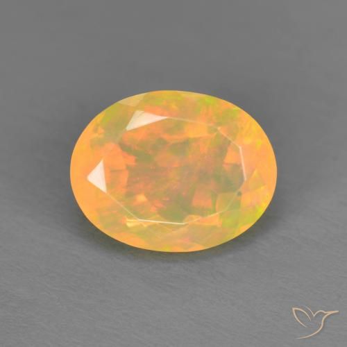 1.43ct Натуральный Многоцветный Опал, Овал, Полупрозрачный