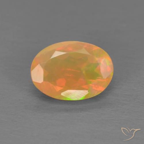 0.74ct Натуральный Многоцветный Опал, Овал, Полупрозрачный