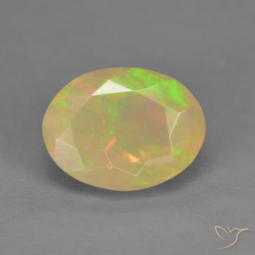 1.47ct Натуральный Многоцветный Опал, Овал, Полупрозрачный