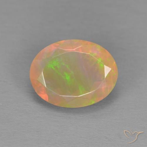 1.24ct Натуральный Многоцветный Опал, Овал, Полупрозрачный