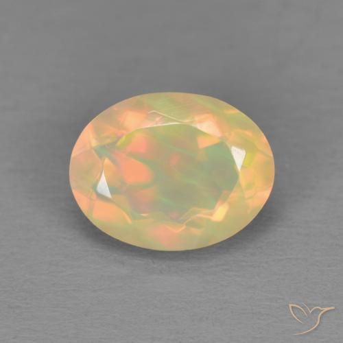 1.22ct Натуральный Многоцветный Опал, Овал, Полупрозрачный