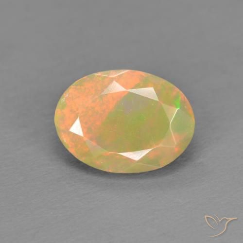 0.82ct Натуральный Многоцветный Опал, Овал, Полупрозрачный