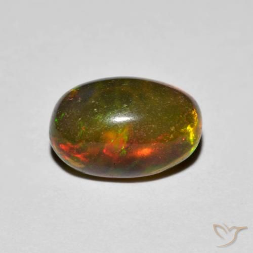 1.41ct Натуральный Многоцветный Опал, Овал, Прозрачный