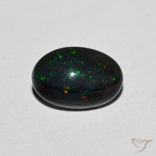 0.93ct Натуральный Многоцветный Опал, Овал, Полупрозрачный