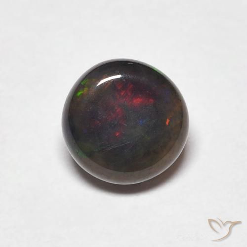 0.51ct Натуральный Многоцветный Опал, Круглый, Непрозрачный