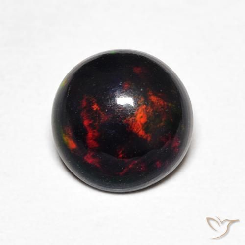 0.64ct Натуральный Многоцветный Опал, Круглый, Непрозрачный