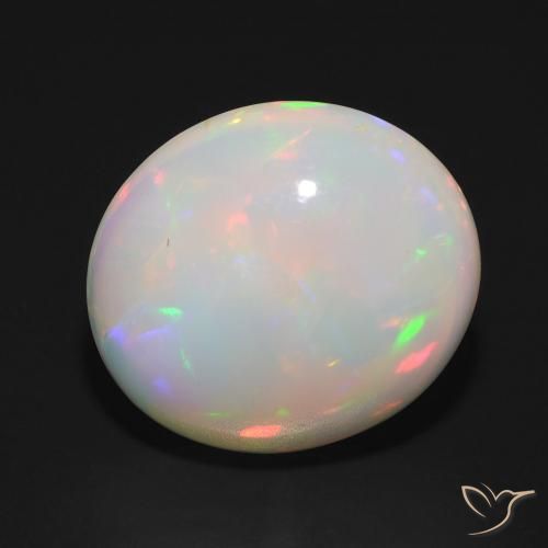 5.95ct Натуральный Многоцветный Опал, Овал, Полупрозрачный
