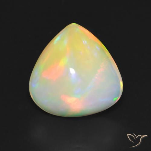 4.44ct Натуральный Многоцветный Опал, Форма груши, Прозрачный
