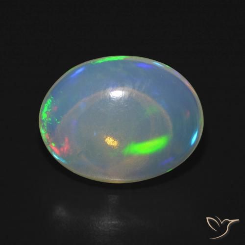 4.45ct Натуральный Многоцветный Опал, Овал, Прозрачный