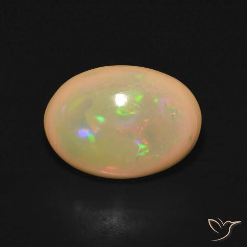 2.58ct Натуральный Многоцветный Опал, Овал, Полупрозрачный