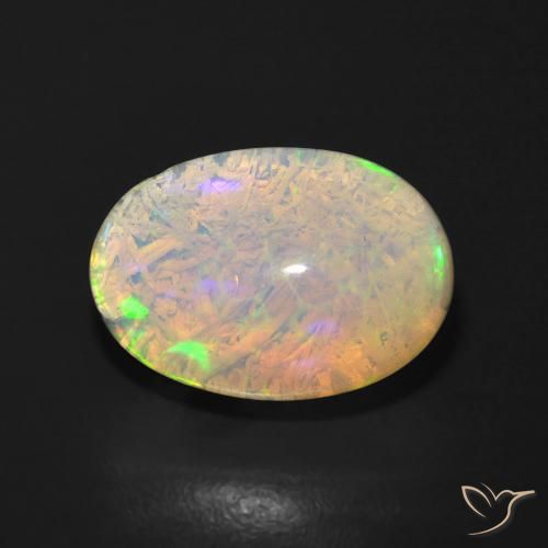 3.37ct Натуральный Многоцветный Опал, Овал, Полупрозрачный