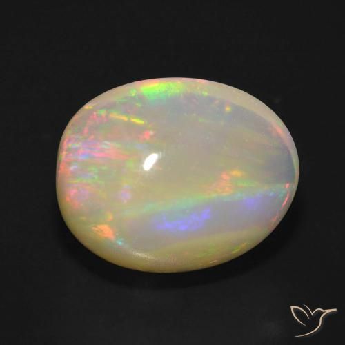 5.74ct Натуральный Многоцветный Опал, Овал, Прозрачный