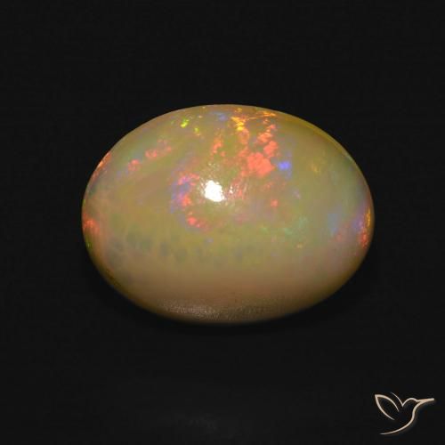 3.96ct Натуральный Многоцветный Опал, Овал, Полупрозрачный