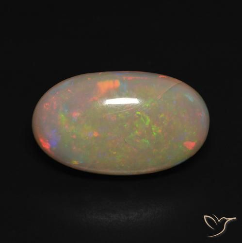 3.28ct Натуральный Многоцветный Опал, Овал, Полупрозрачный