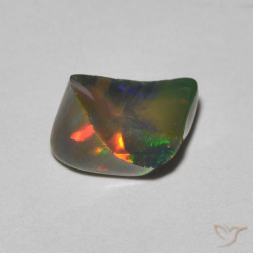 1.05ct Натуральный Многоцветный Опал, причудливая, Полупрозрачный