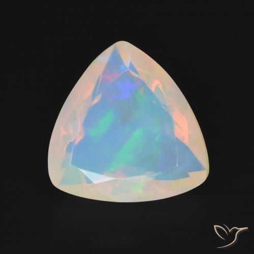 2.98ct Натуральный Многоцветный Опал, Триллион, Прозрачный