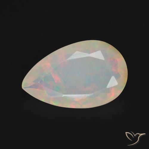 3.50ct Натуральный Многоцветный Опал, Форма груши, Прозрачный