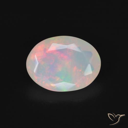 1.42ct Натуральный Многоцветный Опал, Овал, Прозрачный