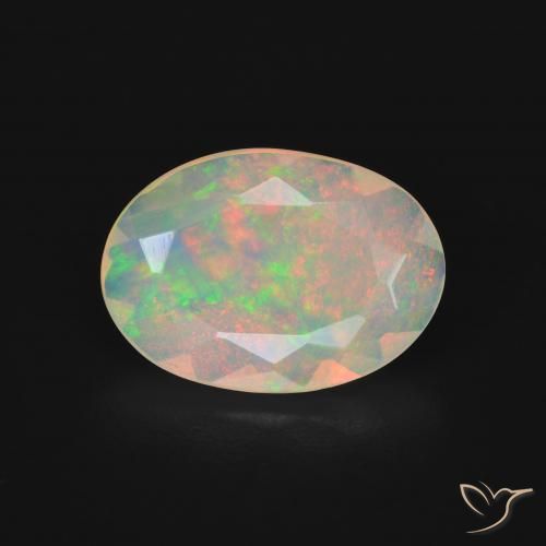 2.66ct Натуральный Многоцветный Опал, Овал, Прозрачный