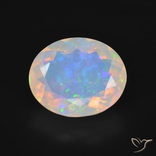 4.32ct Натуральный Многоцветный Опал, Овал, Прозрачный